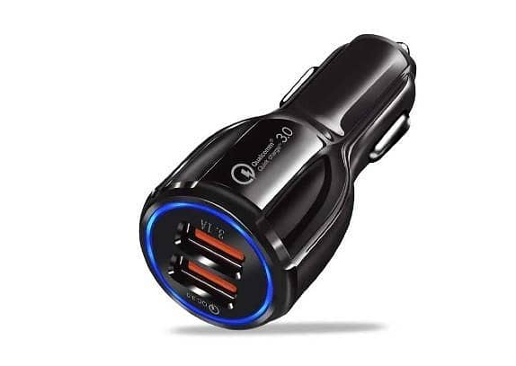 Dual USB Fast Car Charger Adapter Qualcomm 3.0 2-Port 25W Fast Charging Plug Car Accessories  r5462