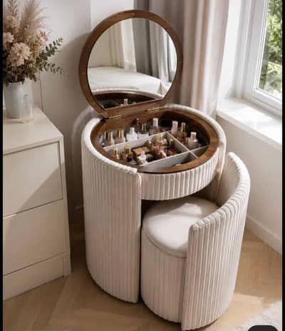 Stylish Makeup vanity set with matching stool |2 Qualities option