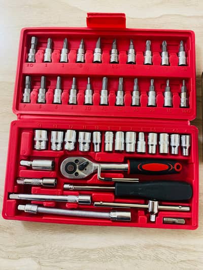 46 Pcs Toolkit for Bike Repairing, Maintenance, Home Repairs & DIY Us