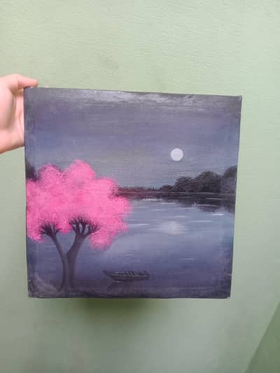 Canvas landscape handmade painting