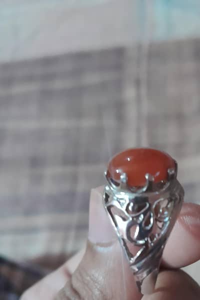 yamni aqeeq ring in silver for sale.