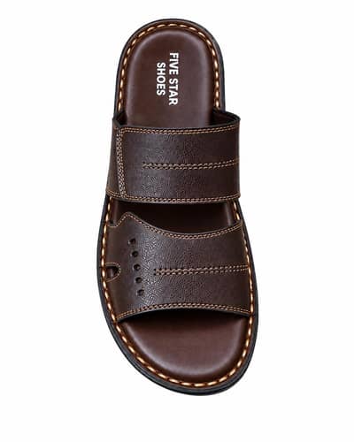 Men's Premium Brown Leather Style Sandals | Five Star Shoes