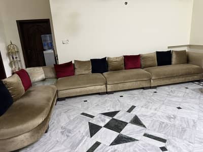 Lounge/Living L shape sofa set with corner table