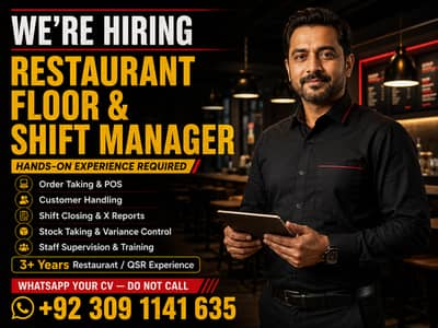 Job | Job  Wanted | Restaurant Manager | Need Job | Floor Manager