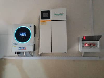 Trinex 6KW inverter and Fronus 5Kw 100 amp battery new only 1 month us