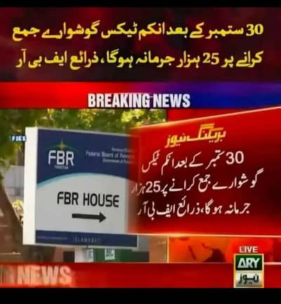 FBR Income Tax Return Filing.
