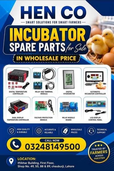 Incubators ,brooders and spareparts / Repairing center