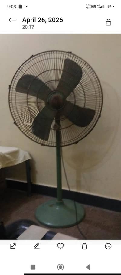 khursheed pedestal fan copper motor