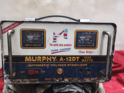 Murphy 1200W Automatic Voltage Stabilizer (Pure Copper) - Good Working