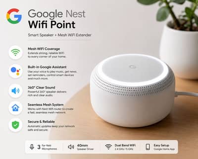 Google Nest Smart Voice Assistant Speaker 360