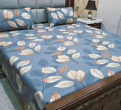 3 Pcs Cotton Printed Bedsheet -Faisalabad