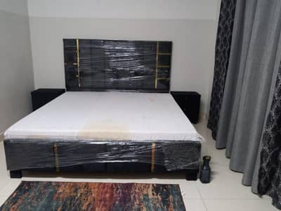 brand new king size bed and side tables only