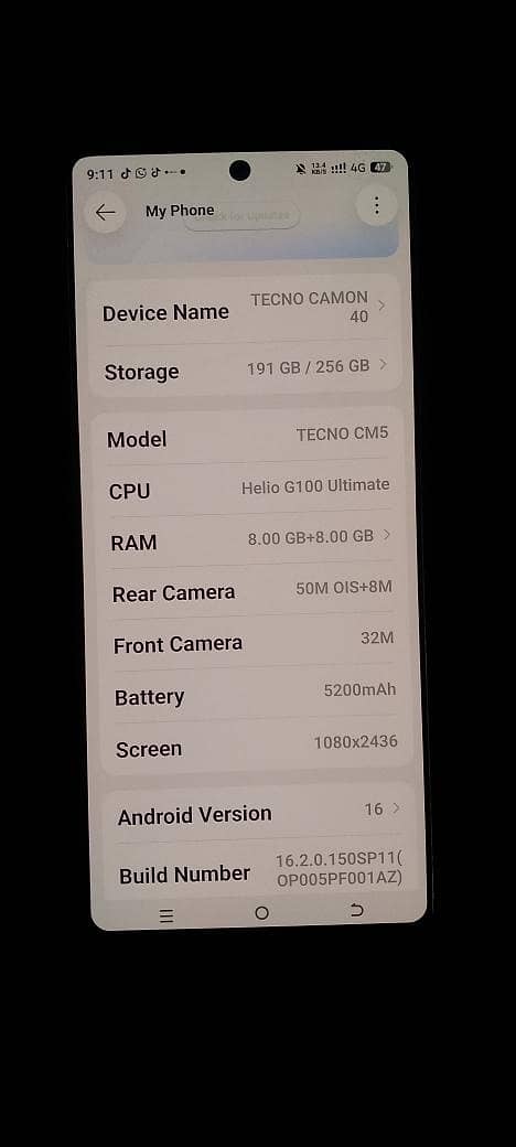 Tecno CAMON 40 5