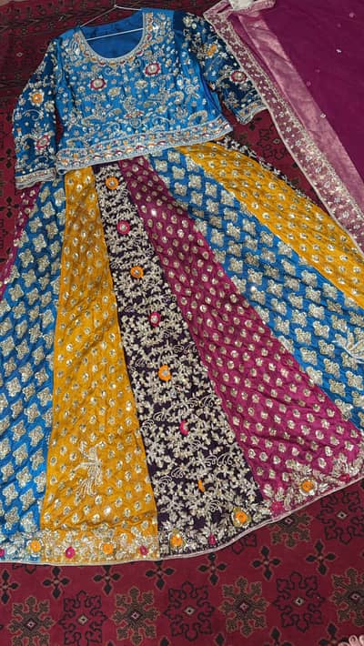 Multiple mehndi lehnga