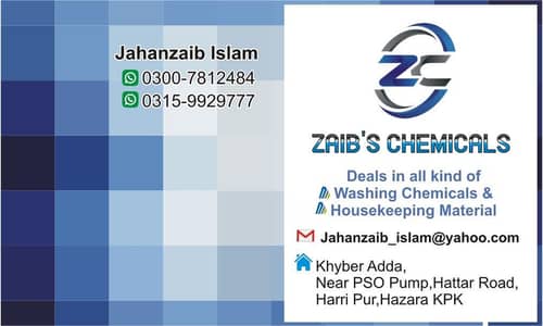 House keeping & washing chemicals