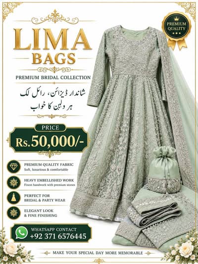 Luxury Mint Green Heavy Dabka & Zardozi Embroidered Silk Dress