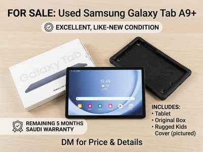 Samsung Galazy Tab A9+ [Navy Blue, 4gb/64gb) 5 Months Saudi Warranty