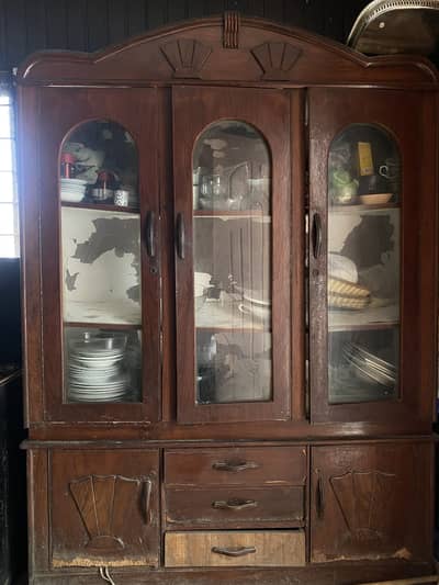 wooden showcase