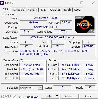 Prcoessor Ryzen 3600  motherboard: Msi B450-M tomhawk MS-7C02 Ram: 16