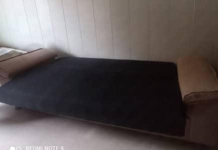 2 Wooden Sofa Cum Bed (used)