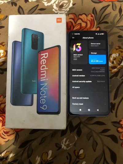 Xiaomi Redmi Note 9 with box