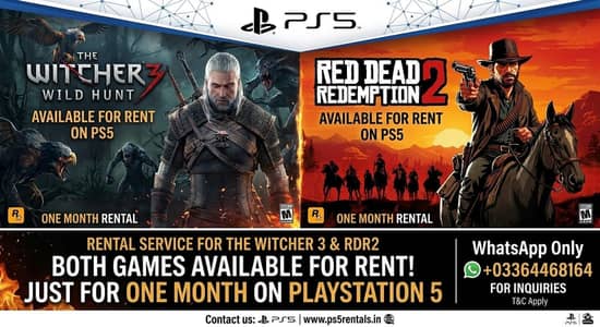The Witcher 3 and RDR 2 available for 1 month