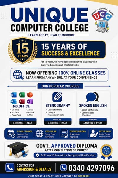 Online Computer Courses – MS Office, Stenography & Spoken English