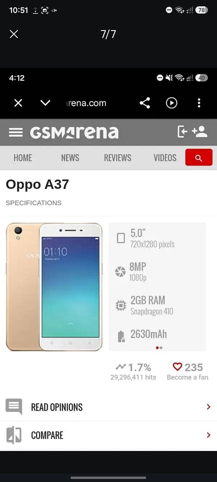 OPPO A37 6