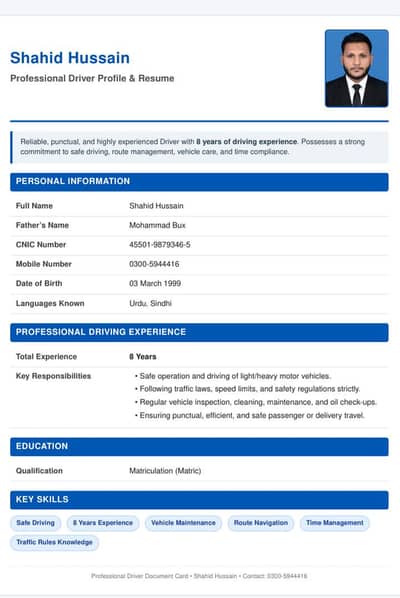 I need a Driver Job