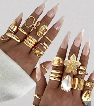 rings set gold and silver