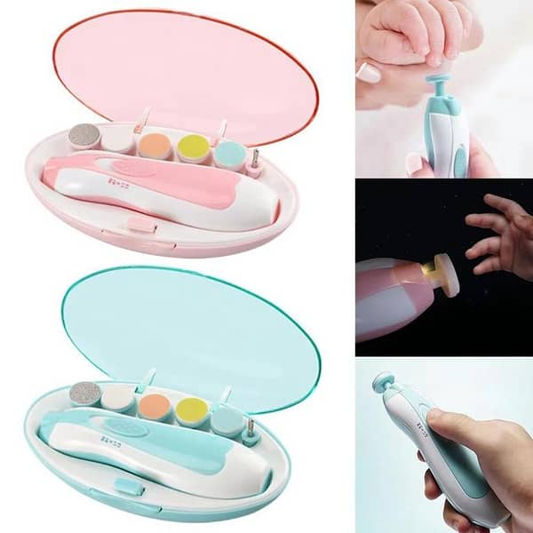 6 in 1 Baby Nail Trimmer Portable Electric Baby Manicure Pedicure Nail Clippers Infant Newborn Baby Nail Cutter, Best for baby nail