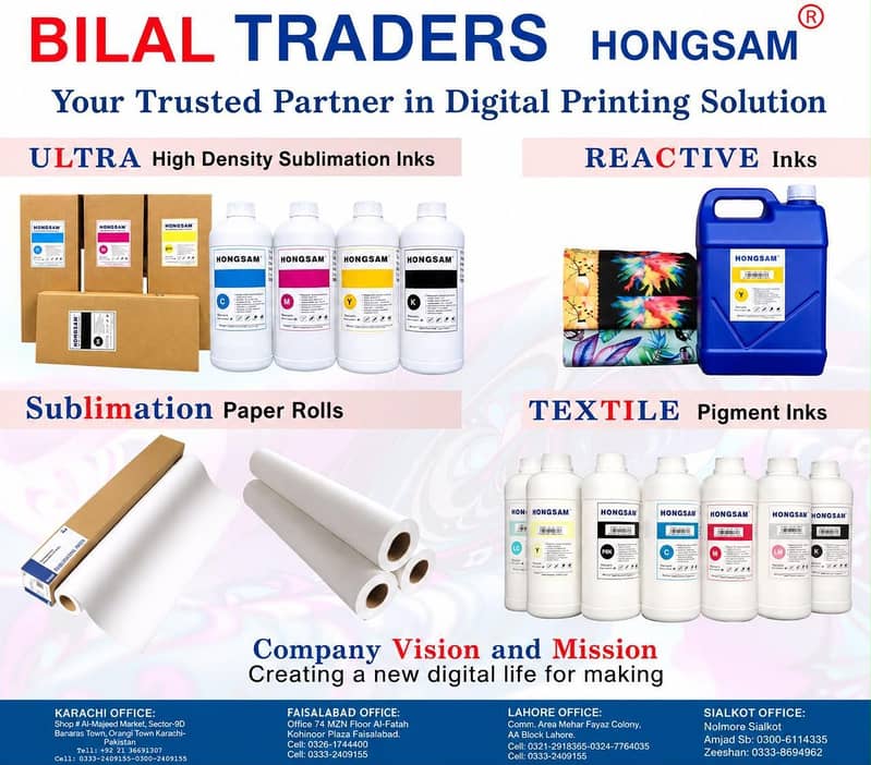 SUBLIMATION INKS +DtF DTG 1