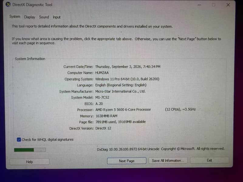 Gaming Computer +RTX 5060 10