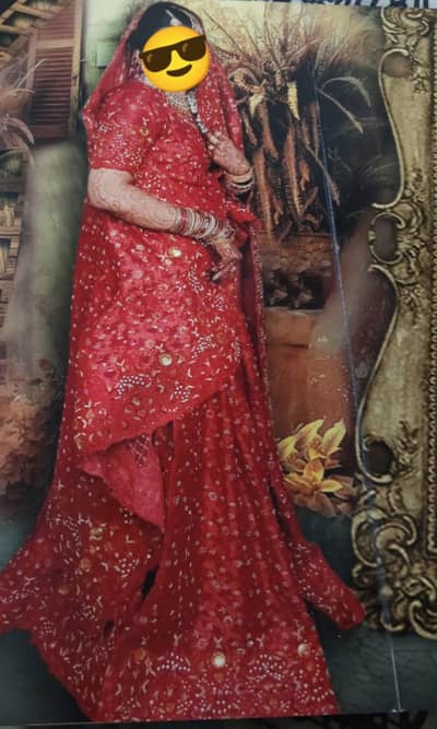Heavy Traditional Red Bridal Lehenga / Barat Dress