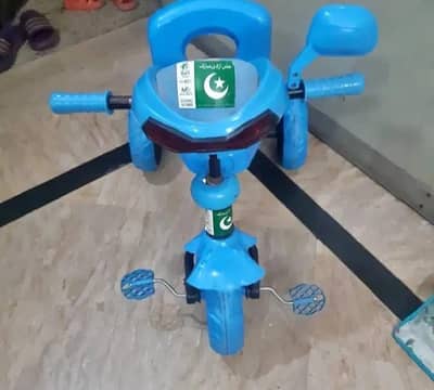 Baby trike bicycle for Kids | Blue tricycle with Backrest and footrest