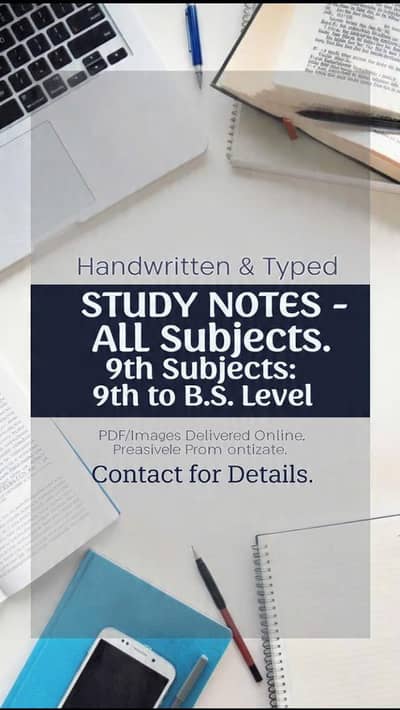 Handwritten & Typed Study Notes - All Subjects