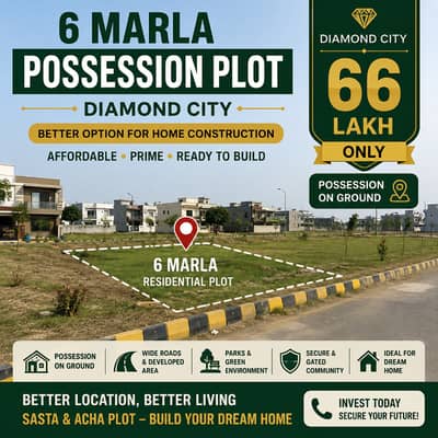 6 Marla Possession Plot for Sale Diamond City