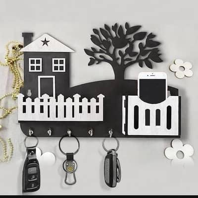  MULTI-PURPOSE WOODEN WALL ORGANIZER 