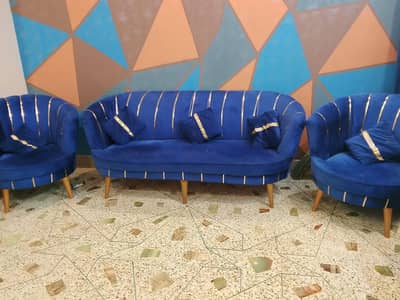 royal blue sofa set
