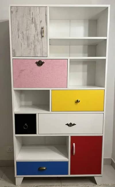 5-Space Shelf with 7 Drawers - Storage Cabinet