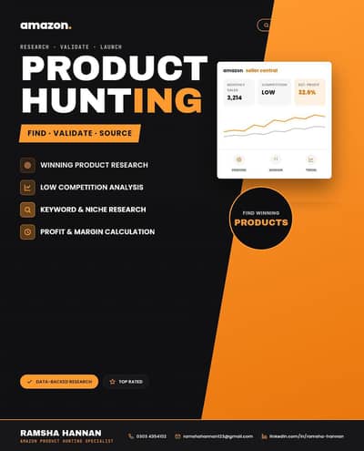 Amazon Product Hunting & Research Services — Ramsha Hannan