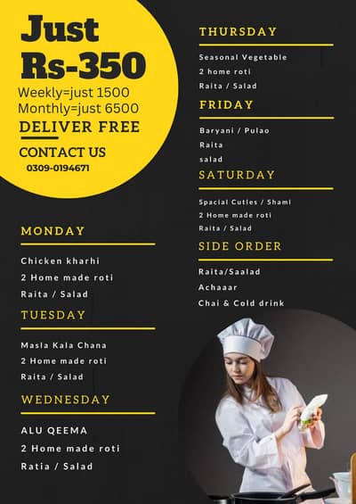Home Made Dinner Daily Free Delivery