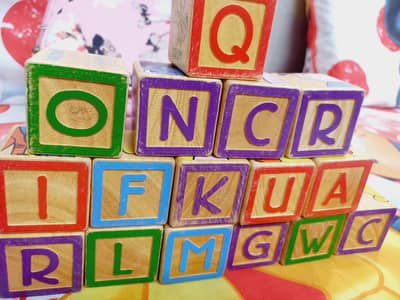 wooden alphabets learning blocks