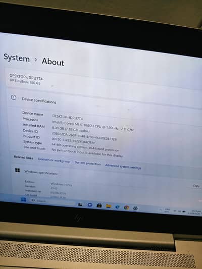 HP Elitebook 830 g5 core i7 8th generation