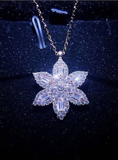 Istanbul Elegance Royal Turkish Crystal Flower Necklace Premium