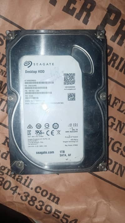 1 TB Hard Drive Seagate Thailand for sell