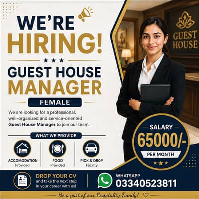 Job Guest house Manager (female)