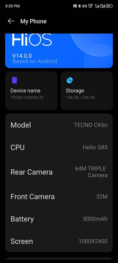 Tecno CAMON 20