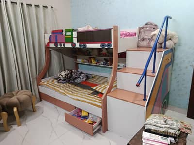 bunk bed easy for 2 grown men with drawers and cabnets