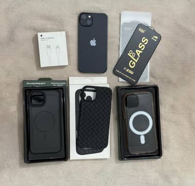 apple iPhone 13 JV 128GB 78% BH – 10/10 – Free Cable + Covers + Glass